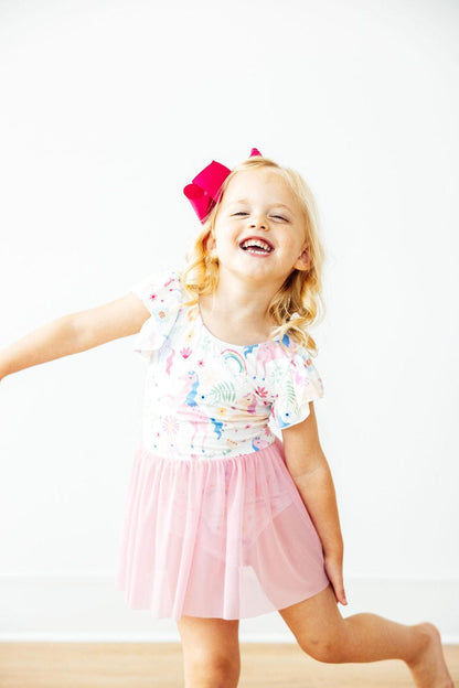 Mila & Rose Rainbow Vibes short-sleeve Twirl Leotard, additional product view 4