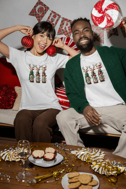 Reinbeer: 'Tis the Season to be Drinking! 🍻🦌🎄 - Unisex Softstyle T-shirt - Whippie's