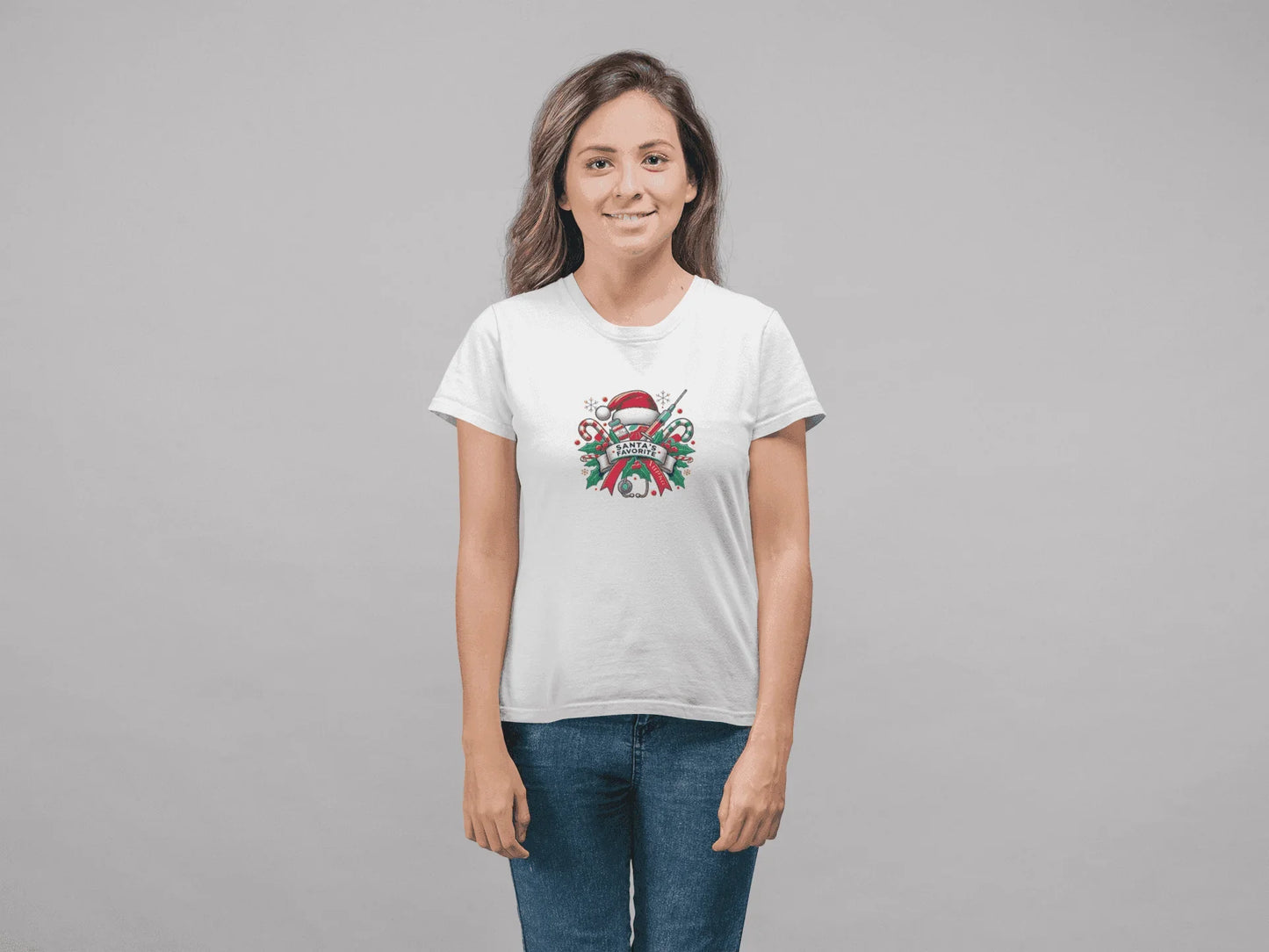 Santa's Favorite Nurse - Women's Softstyle Tee - Whippie's