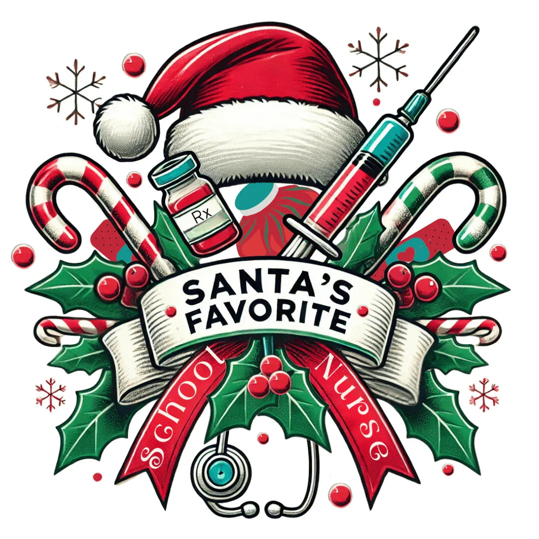 Santa's Favorite School Nurse - Women's Softstyle Tee - Whippie's