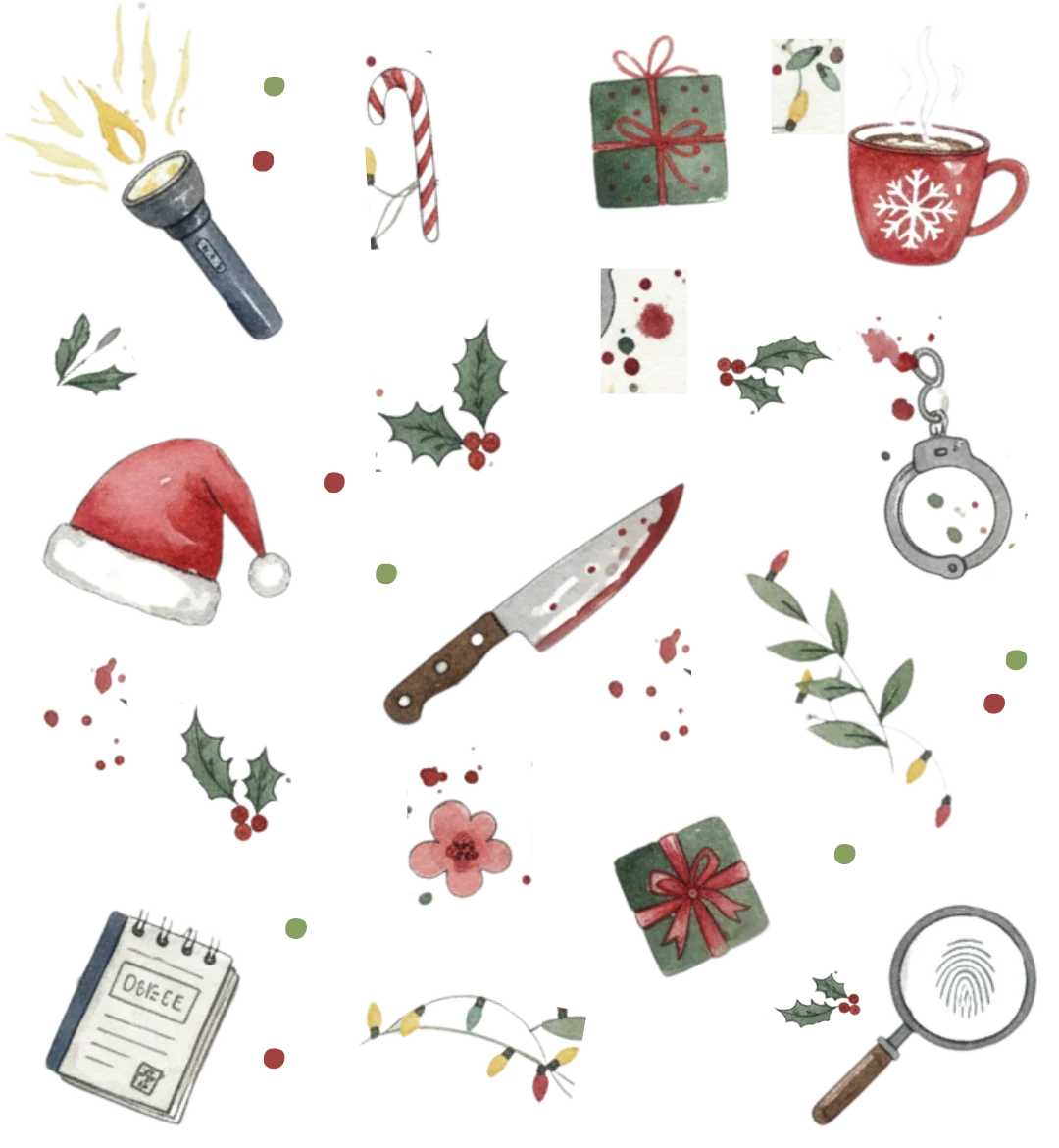 "Slaying or Sleighing" True Crime Christmas Pajamas Set