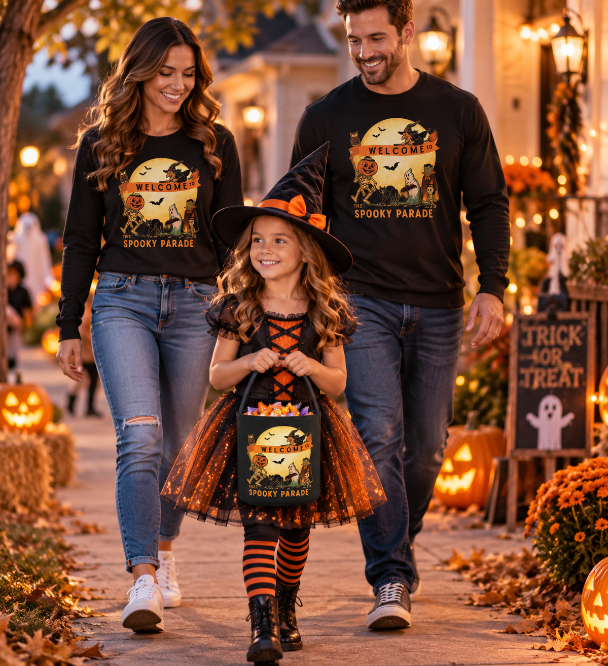 Personalized Halloween Candy Bag | Spooky Parade Trick-or-Treat Basket