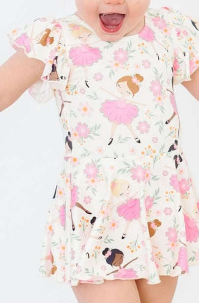 Mila & Rose Tiny Dancer short-sleeve Twirl Leotard, additional product view 3