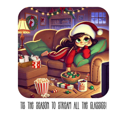 🎅🍿 'Tis the Season to Binge All the Classics! 🎄🎁 - Women's Softstyle Tee - Whippie's