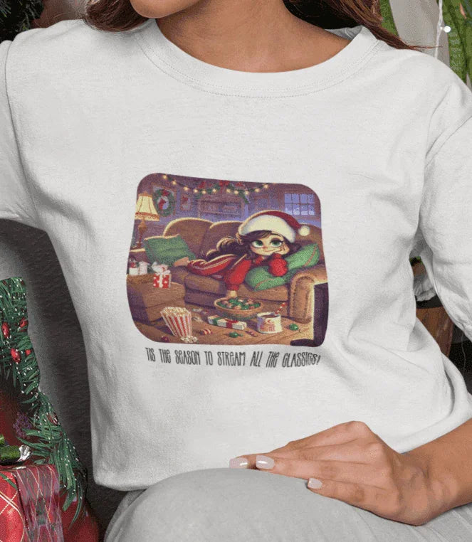 🎅🍿 'Tis the Season to Binge All the Classics! 🎄🎁 - Women's Softstyle Tee - Whippie's