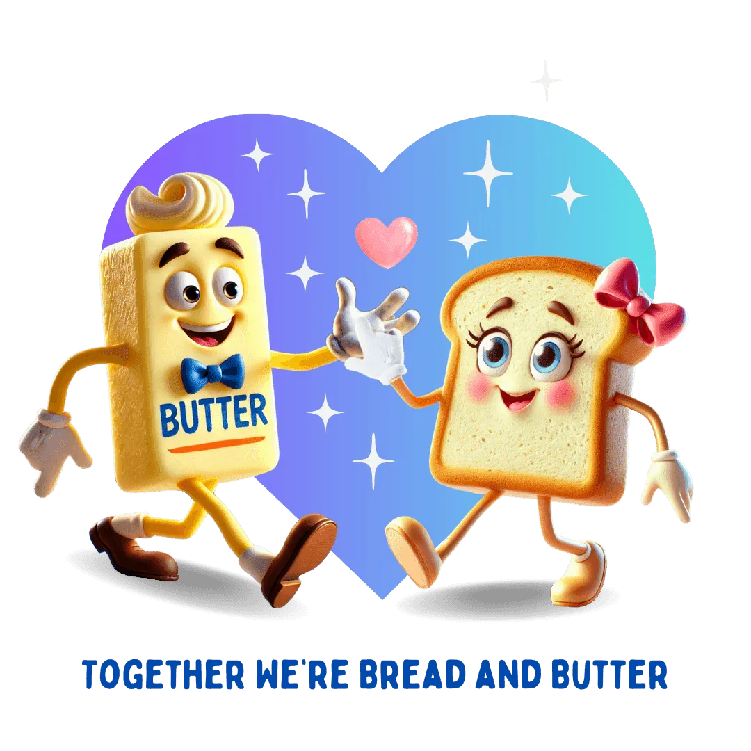 Bread and Butter Couple's T-Shirt Bundle - Whippie's