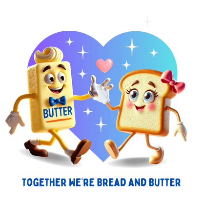 Bread and Butter Couple's T-Shirt Bundle - Whippie's