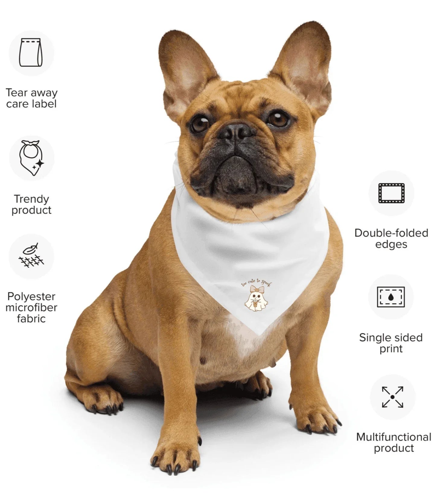 Too Cute to Spook Bandana - 👻💖 Add a Spooky Touch to Your Style! 💖👻 - Whippie's