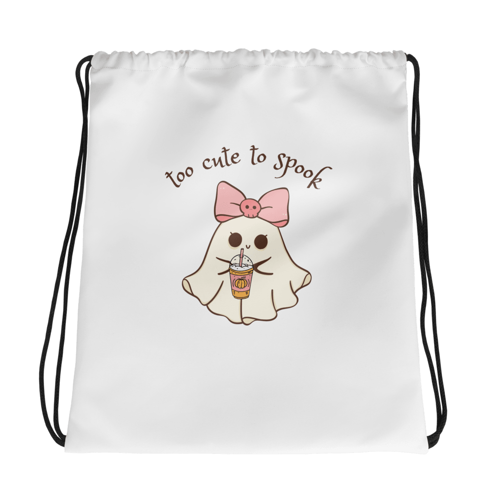 Too Cute to Spook Drawstring Bag - 👻💖 Carry Your Spooky Essentials in Style! 💖👻 - Whippie's