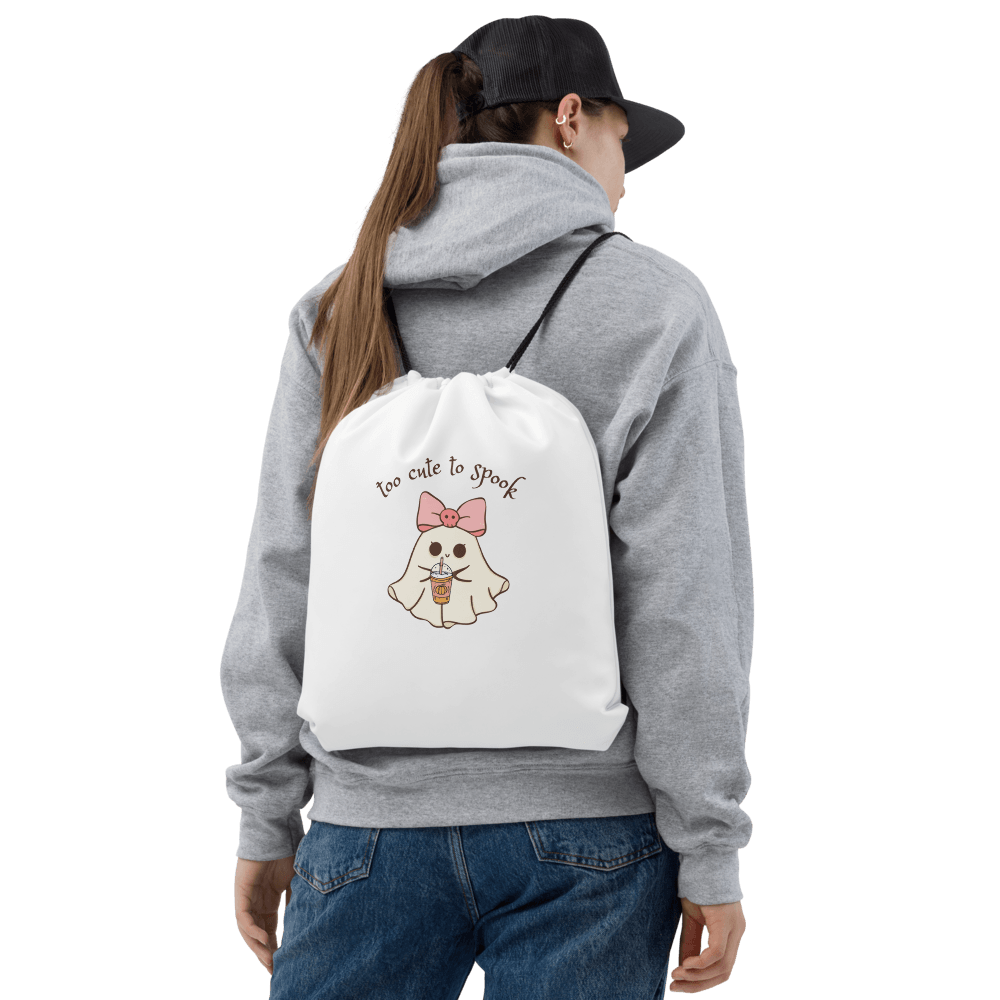 Too Cute to Spook Drawstring Bag - 👻💖 Carry Your Spooky Essentials in Style! 💖👻 - Whippie's