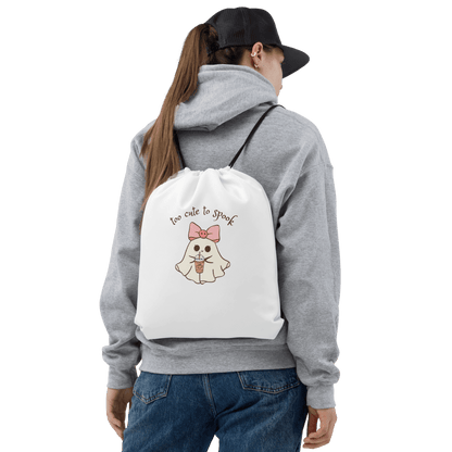 Too Cute to Spook Drawstring Bag - 👻💖 Carry Your Spooky Essentials in Style! 💖👻 - Whippie's