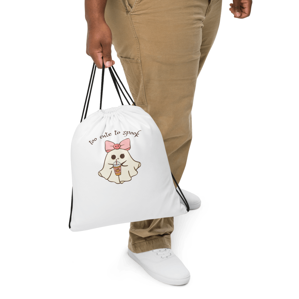 Too Cute to Spook Drawstring Bag - 👻💖 Carry Your Spooky Essentials in Style! 💖👻 - Whippie's