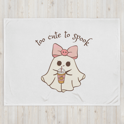 Too Cute to Spook Throw Blanket - 👻💖 Snuggle Up with Spooky Cuteness! 💖👻 - Whippie's
