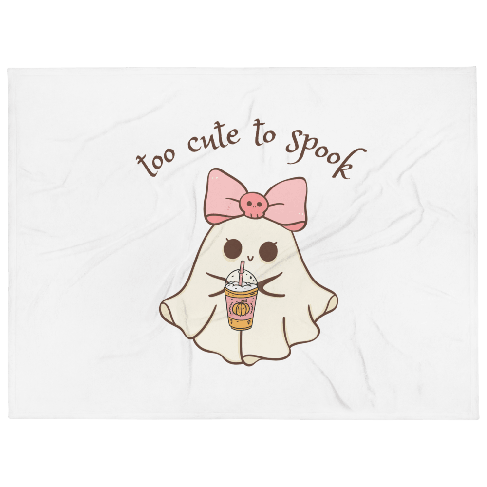 Too Cute to Spook Throw Blanket - 👻💖 Snuggle Up with Spooky Cuteness! 💖👻 - Whippie's