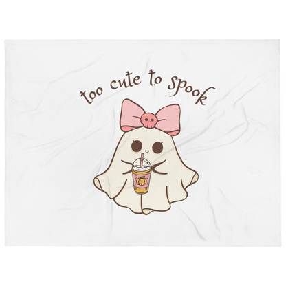 Too Cute to Spook Throw Blanket - 👻💖 Snuggle Up with Spooky Cuteness! 💖👻 - Whippie's