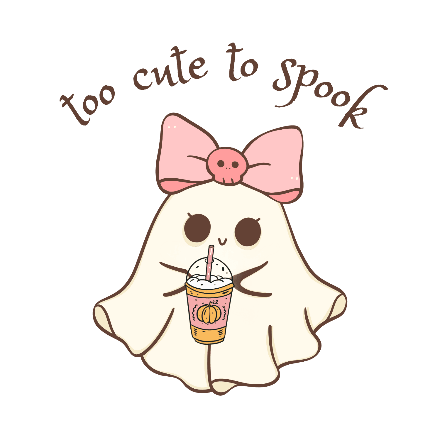 Too Cute to Spook Tote Bag - 👻💖 Carry Your Spooky Spirit with Style! 💖👻 - Whippie's