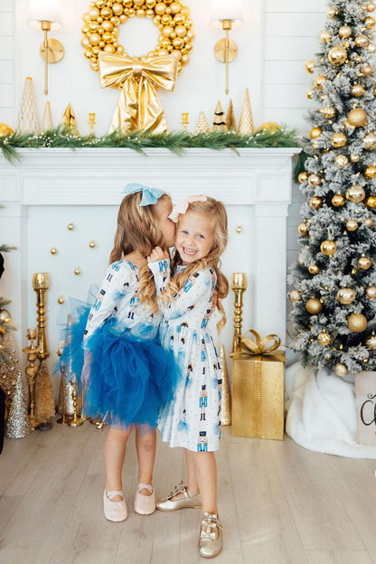 Mila & Rose Waltz of the Snowflakes long-sleeve Pocket Twirl Dress, additional product view 2