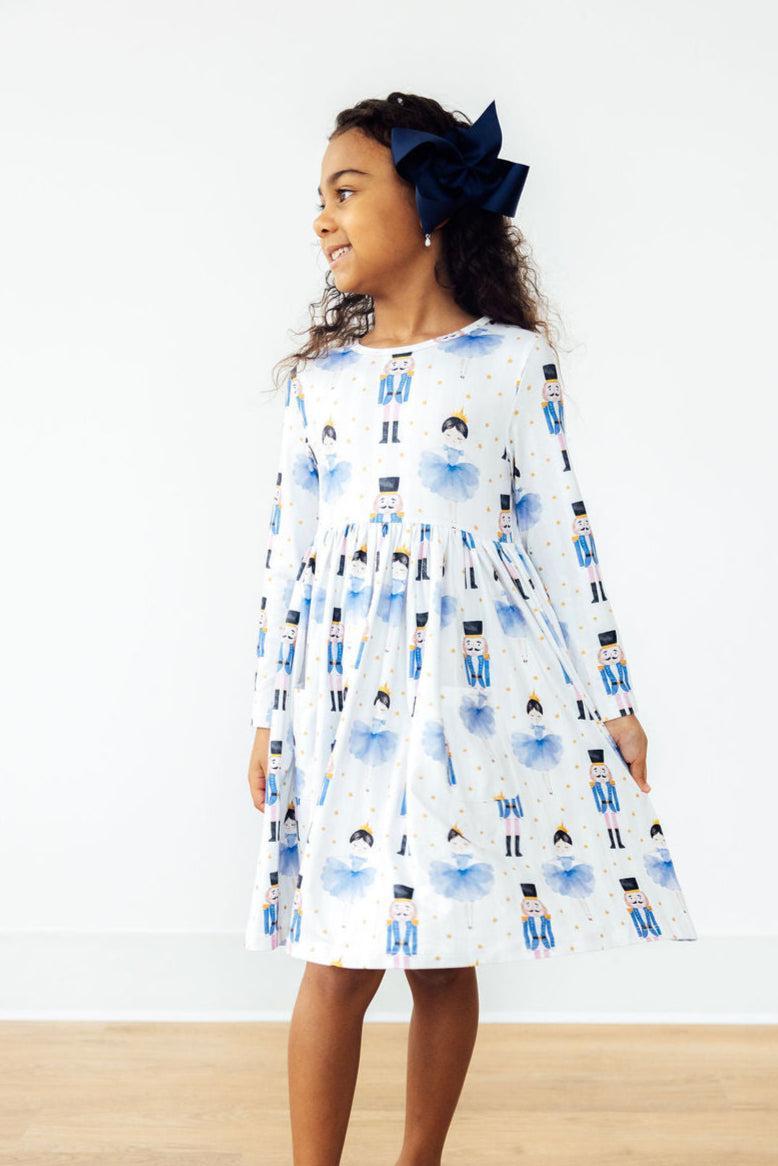 Mila & Rose Waltz of the Snowflakes long-sleeve Pocket Twirl Dress, additional product view 7