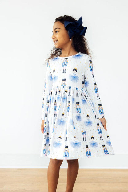 Mila & Rose Waltz of the Snowflakes long-sleeve Pocket Twirl Dress, additional product view 7
