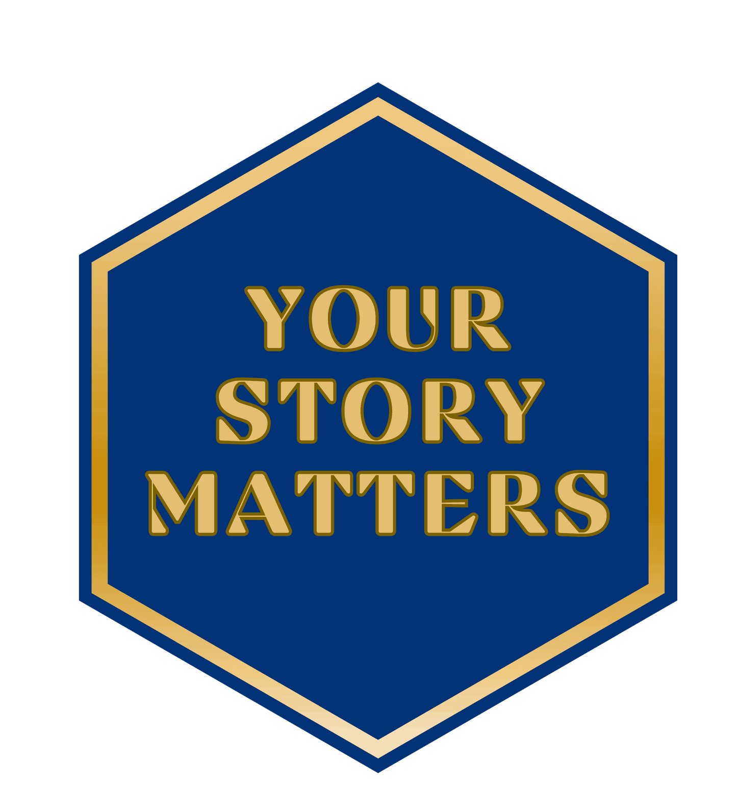 Your Story Matters - Blue and Gold Sign - Unisex T-Shirt - Whippie's