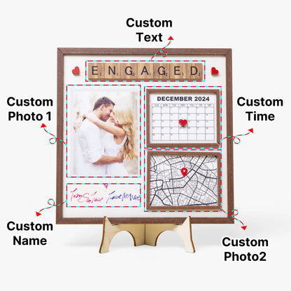 1207. Special Event Frame – Engagement, Wedding, Anniversary Gift - Personalizable - Whippie's
