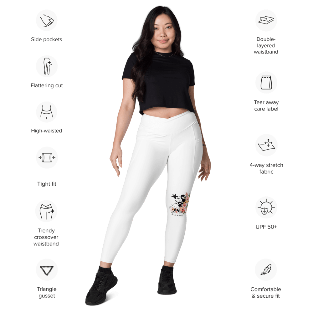 Steamboat Willie - Bloom - Crossover Leggings with Pockets - Whippie's