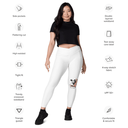 Steamboat Willie - Bloom - Crossover Leggings with Pockets - Whippie's