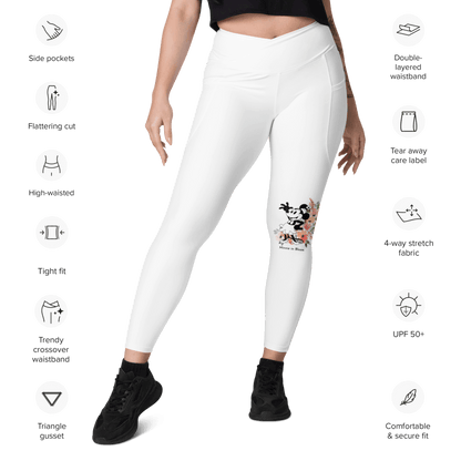 Steamboat Willie - Bloom - Crossover Leggings with Pockets - Whippie's