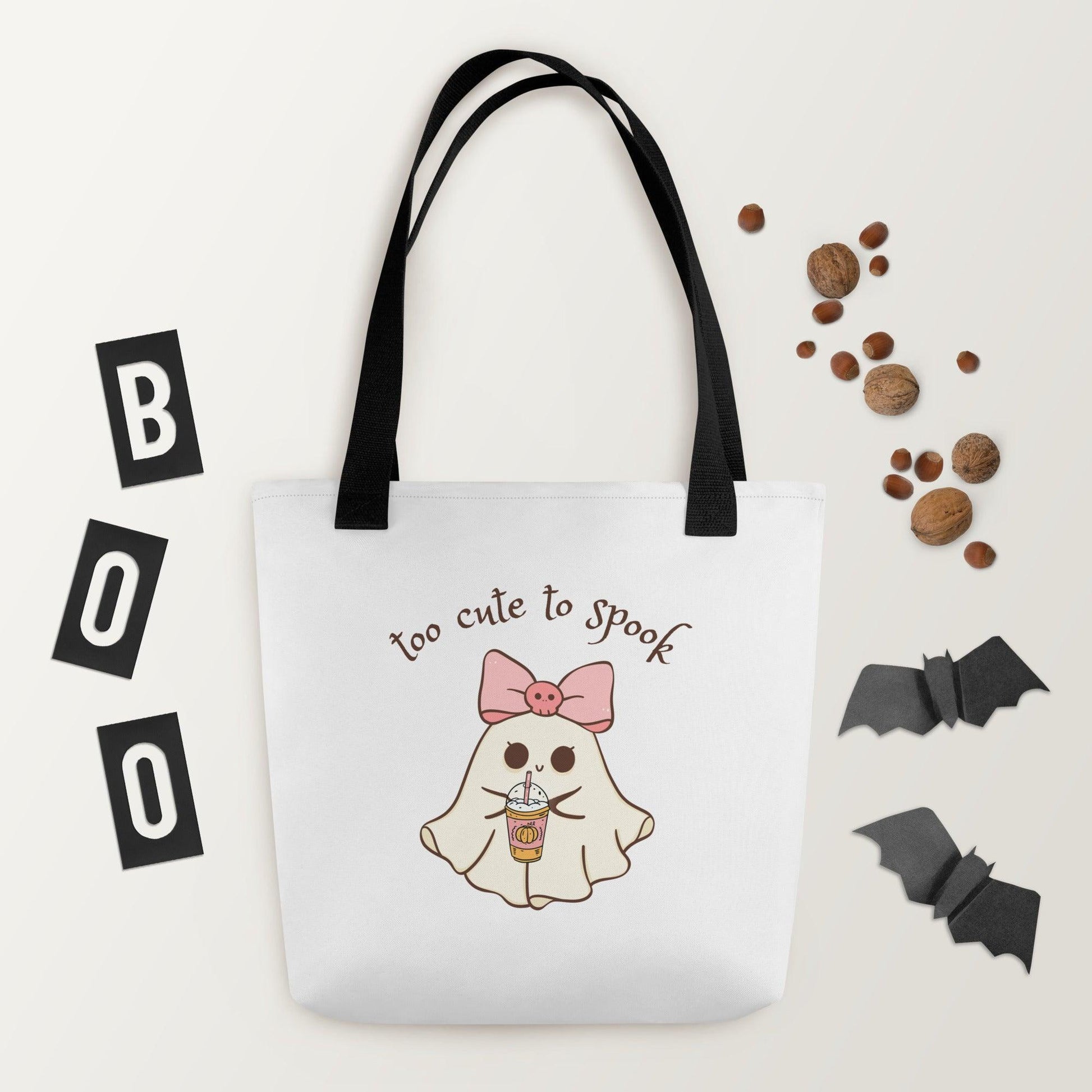 Too Cute to Spook Tote Bag - 👻💖 Carry Your Spooky Spirit with Style! 💖👻 - Whippie's