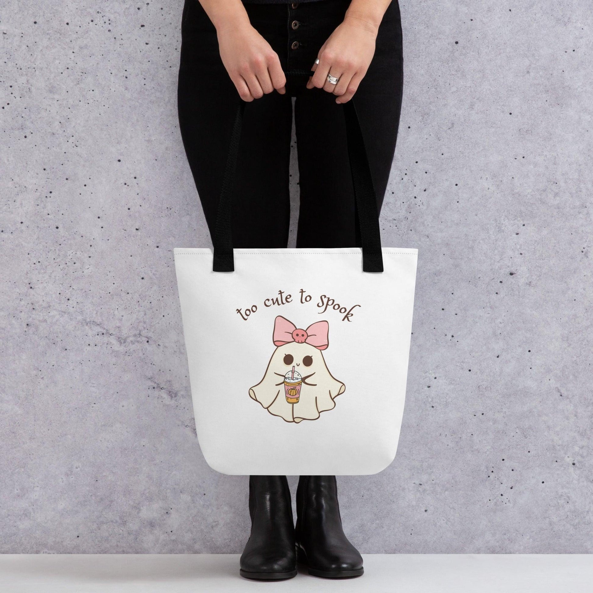 Too Cute to Spook Tote Bag - 👻💖 Carry Your Spooky Spirit with Style! 💖👻 - Whippie's