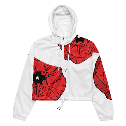 Wizard of Oz - Poppies - Women’s Cropped Windbreaker - Whippie's