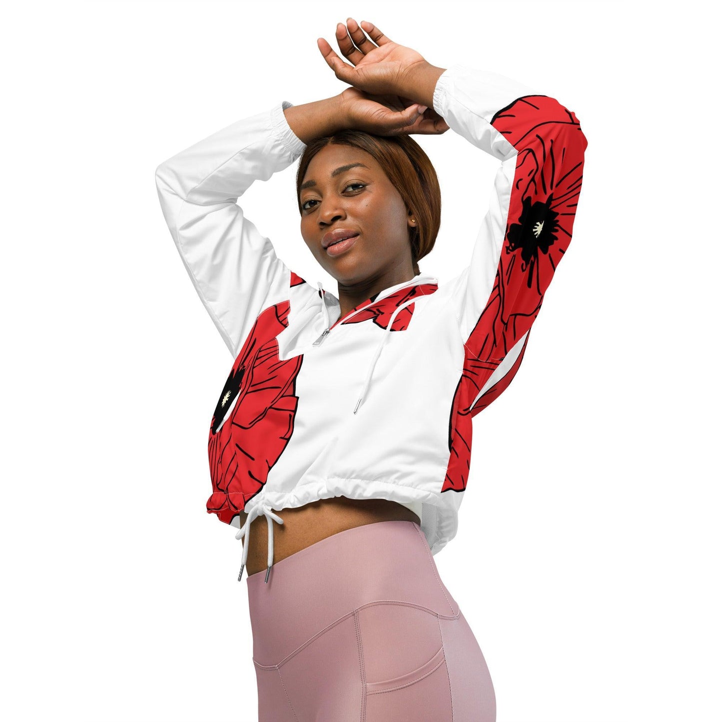 Wizard of Oz - Poppies - Women’s Cropped Windbreaker - Whippie's