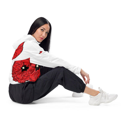 Wizard of Oz - Poppies - Women’s Cropped Windbreaker - Whippie's