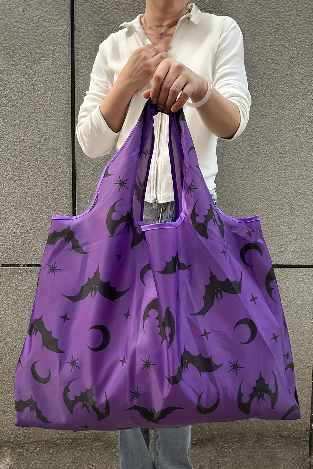 Tillandsia Purple Goth Halloween Foldable Tote Bag