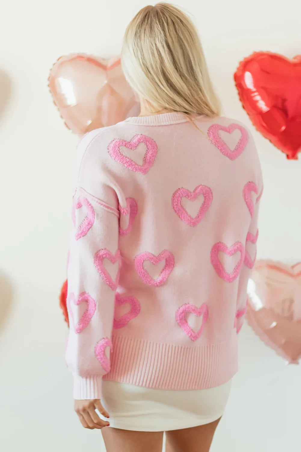 Chenille Heart Sweater