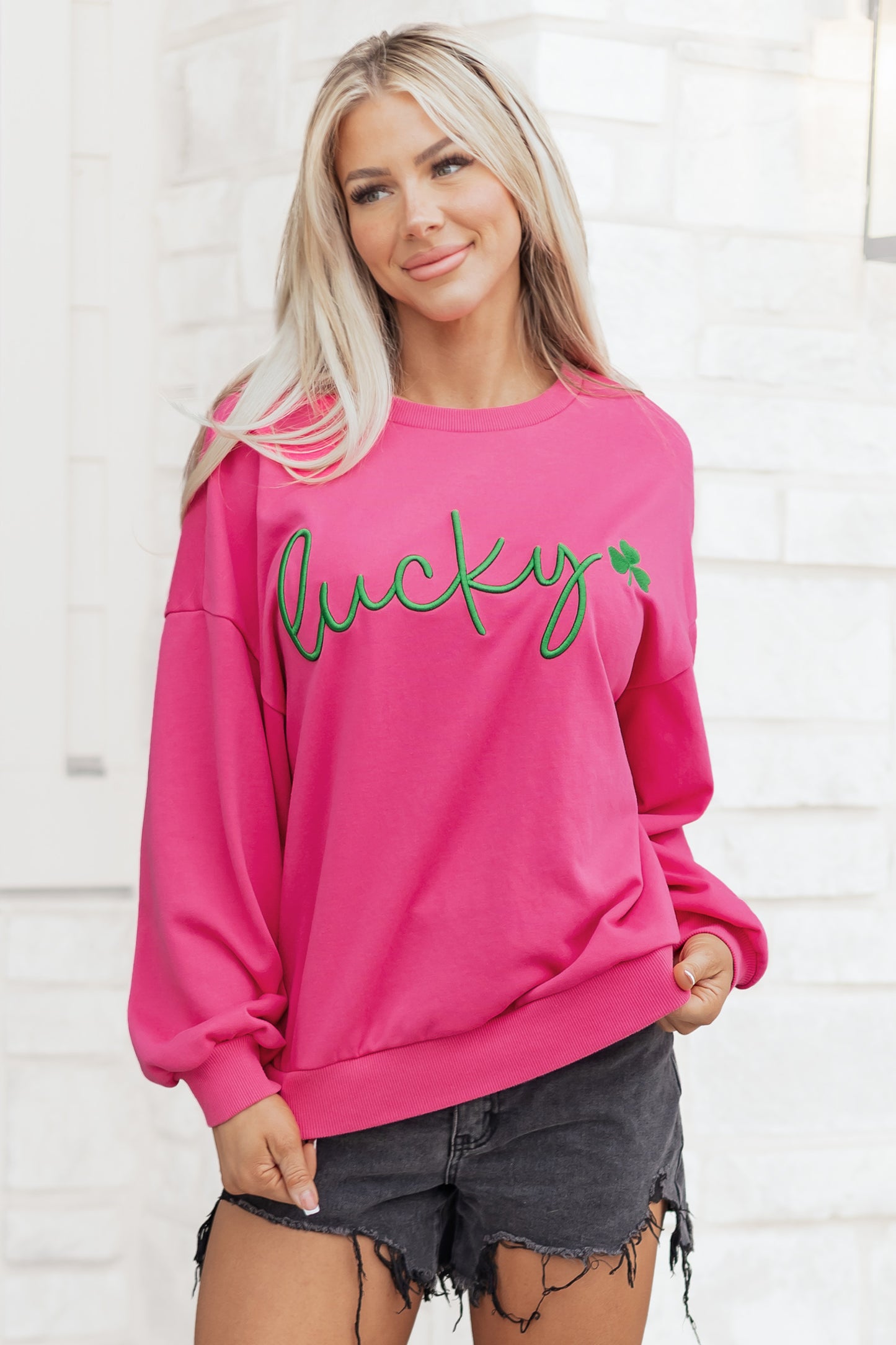 Lucky Sweatshirt | St. Patrick’s Day Clover Pullover