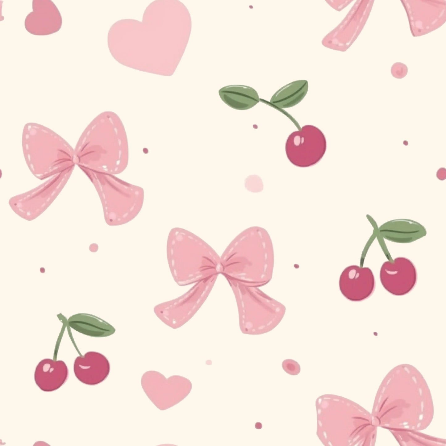 Contrast Piping Cute Pajamas | Cherries, Polka Dot, White Floral, Pink Floral