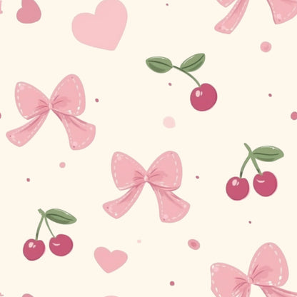 Contrast Piping Cute Pajamas | Cherries, Polka Dot, White Floral, Pink Floral