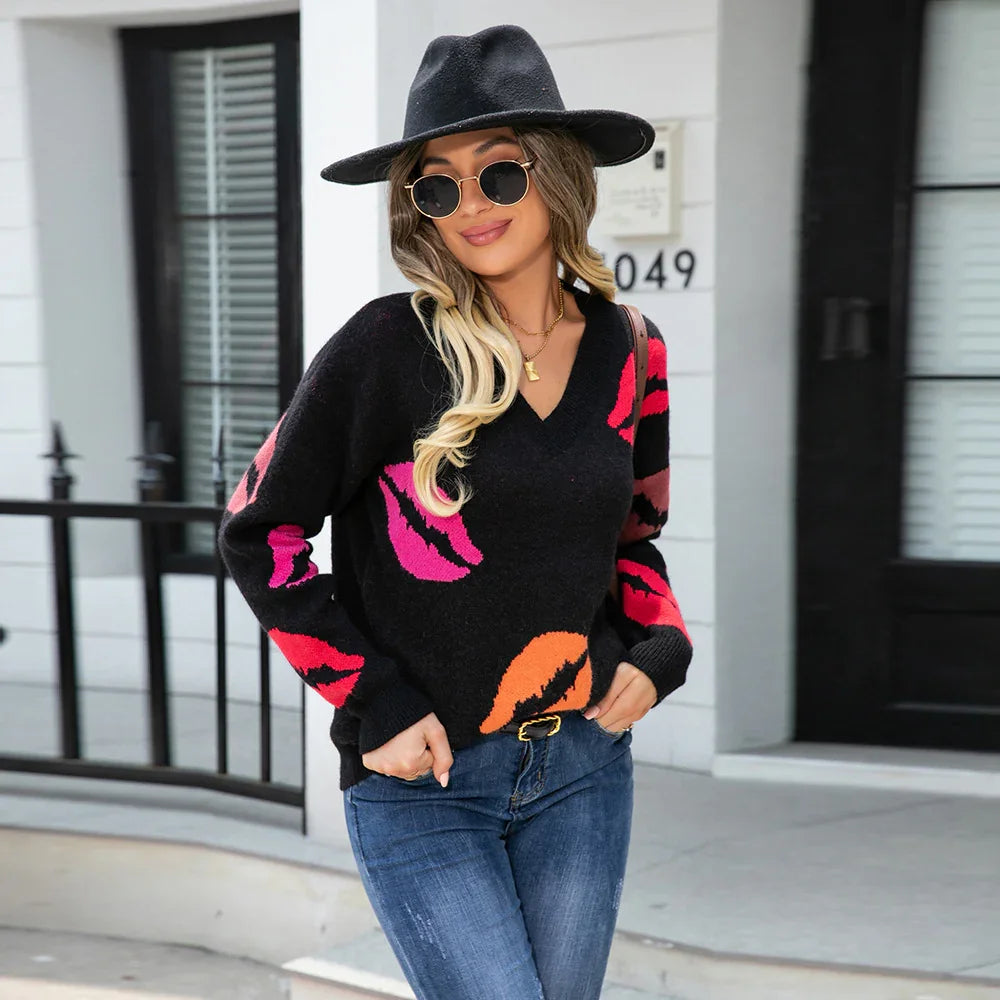 Kiss Sweater | Valentine Boutique Knit Pullover