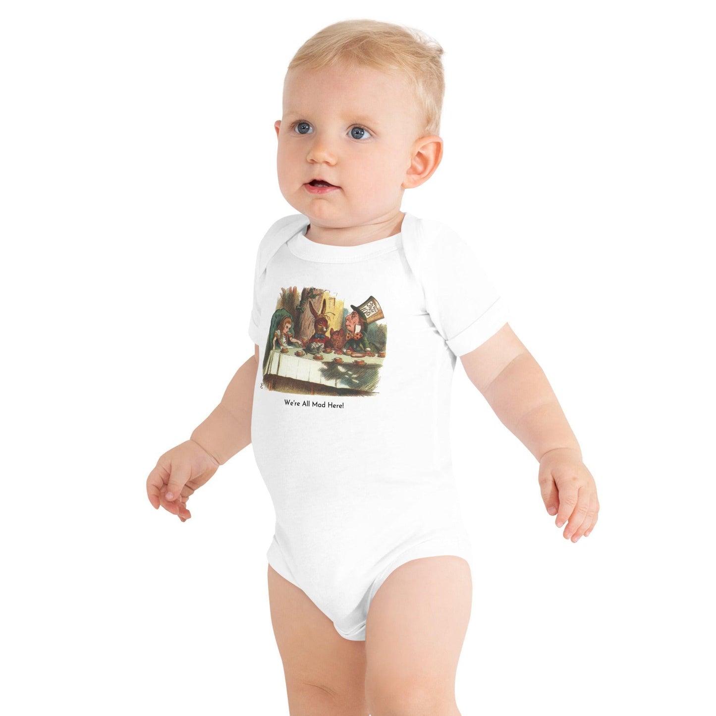 Alice in Wonderland - Mad Tea Party - Baby Short Sleeve One Piece - Whippie's