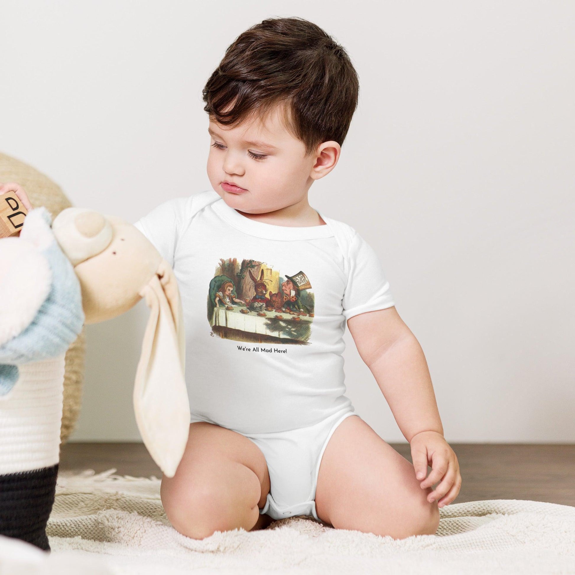 Alice in Wonderland - Mad Tea Party - Baby Short Sleeve One Piece - Whippie's