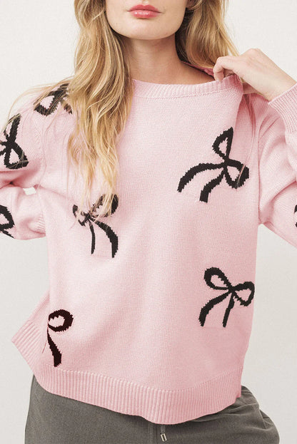 Light Pink Bow Sweater