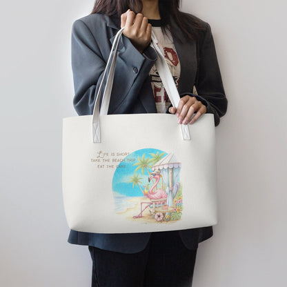 1192. Life is Short, Take the Beach Trip! Shoulder Tote Bag - FREE Shipping! - Whippie's