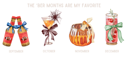 The 'Ber Months Are My Favorite - Cocktail V-Neck Tee
