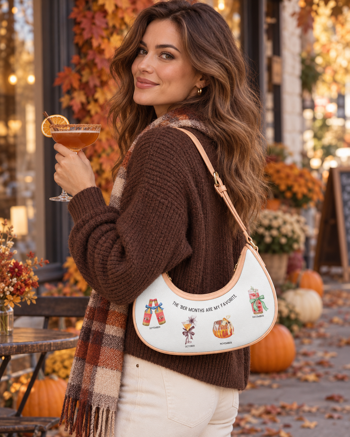 Ber Months Crescent Shoulder Bag | Fall Cocktail Purse