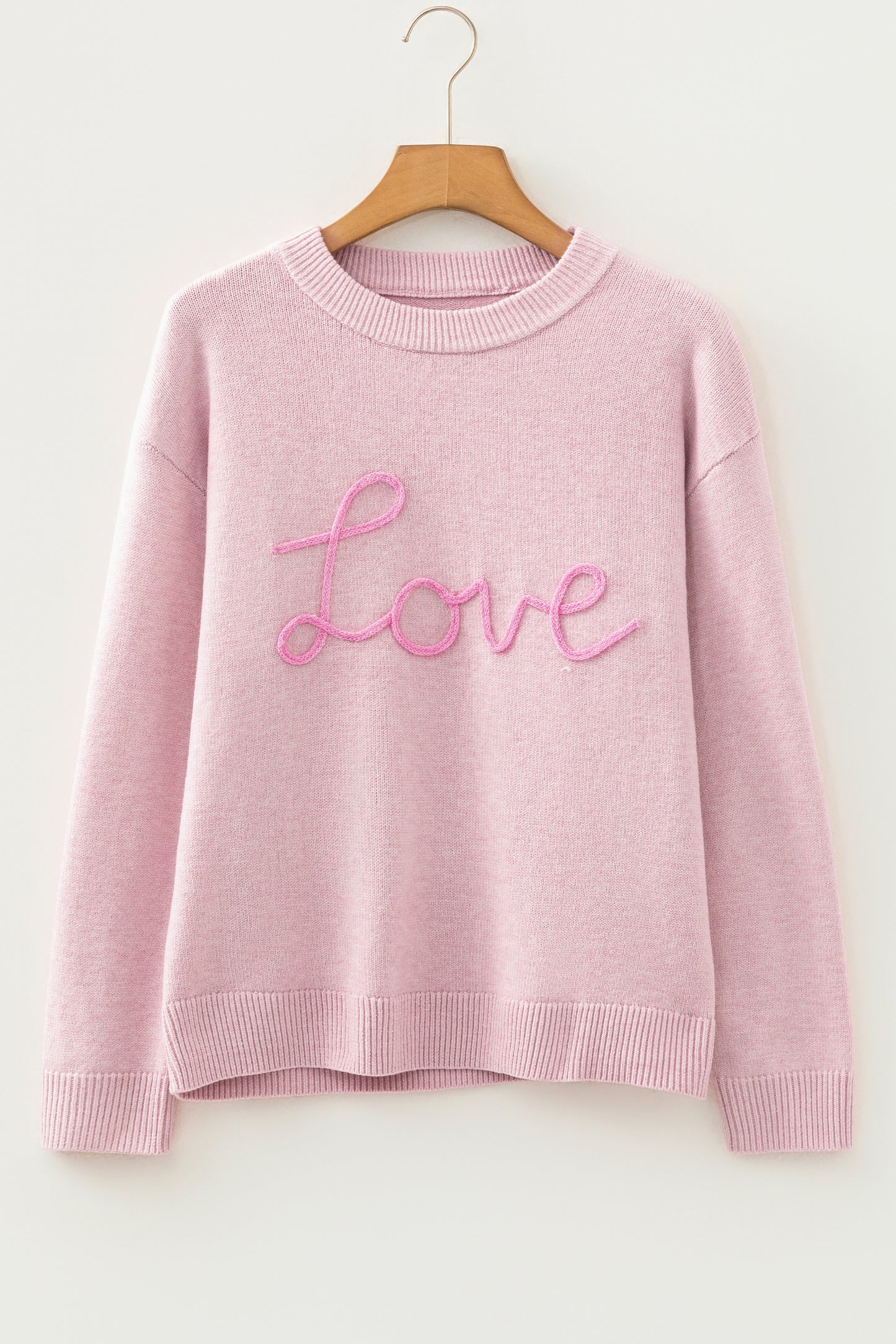 Baggy Love Sweater | Pink Graphic Pullover
