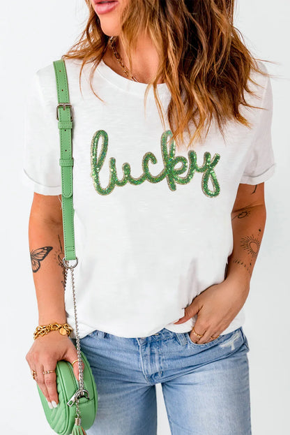 Lucky Tee | Sequin St. Patrick’s Day Top