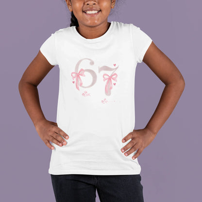 6 - 7 Pink Bow TikTok Trend Princess Tee