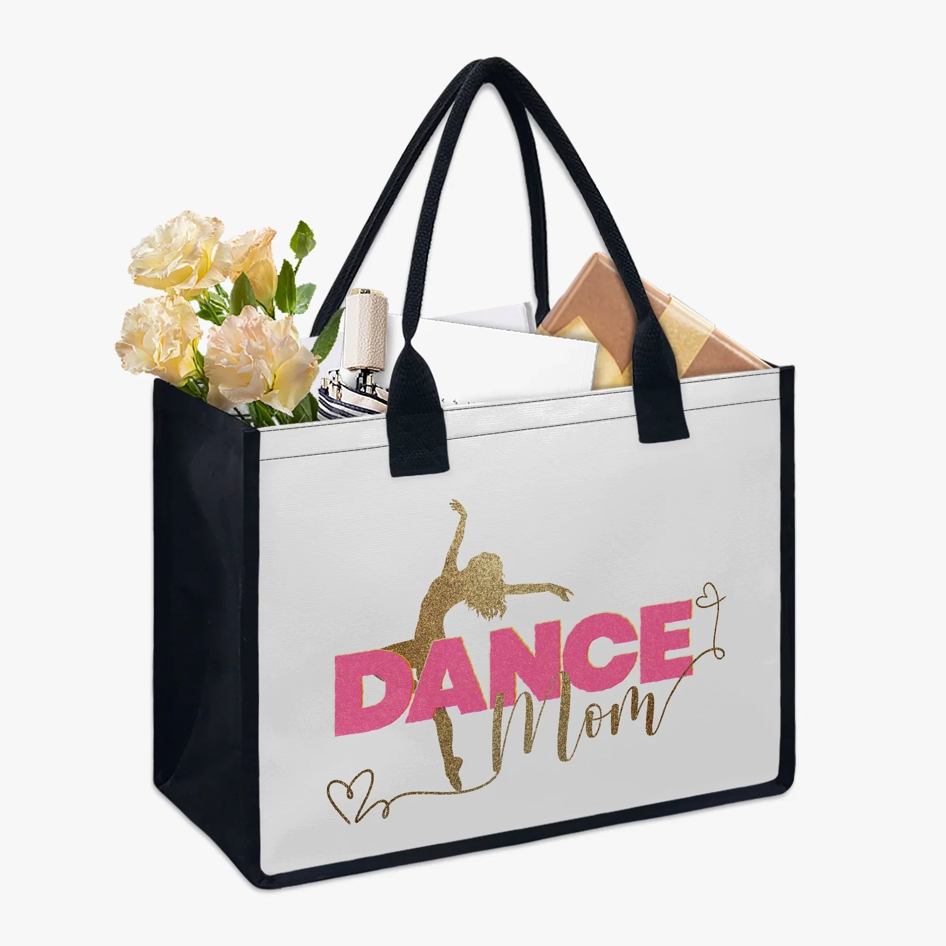 757. Dance Mom Life Sparkle Shopping Tote Bag - Whippie's