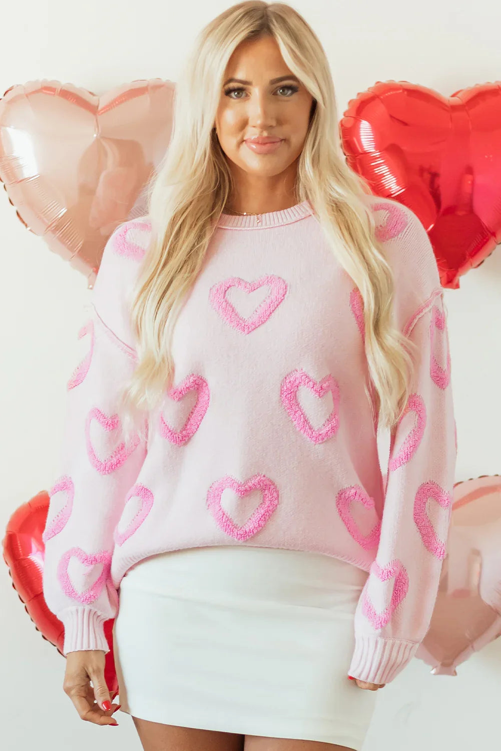 Chenille Heart Sweater